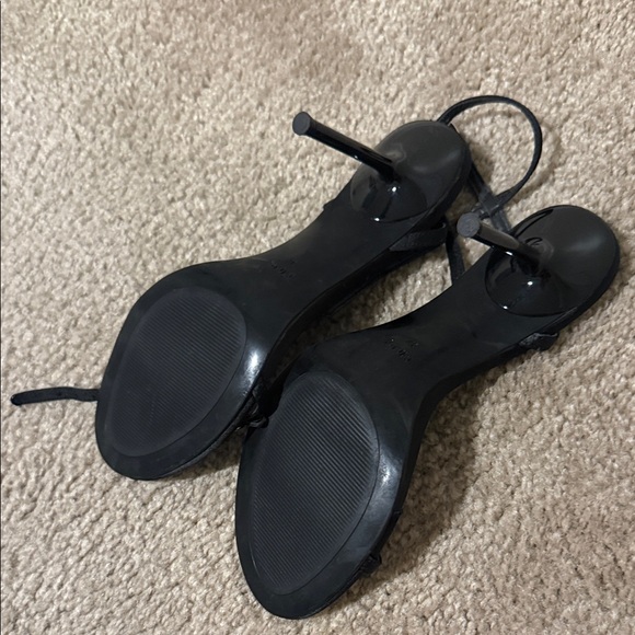 Mango Black Strappy Ankle-Tie Heeled Sandals - Picture 2 of 3